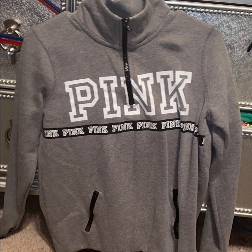 A grey jacket from pink